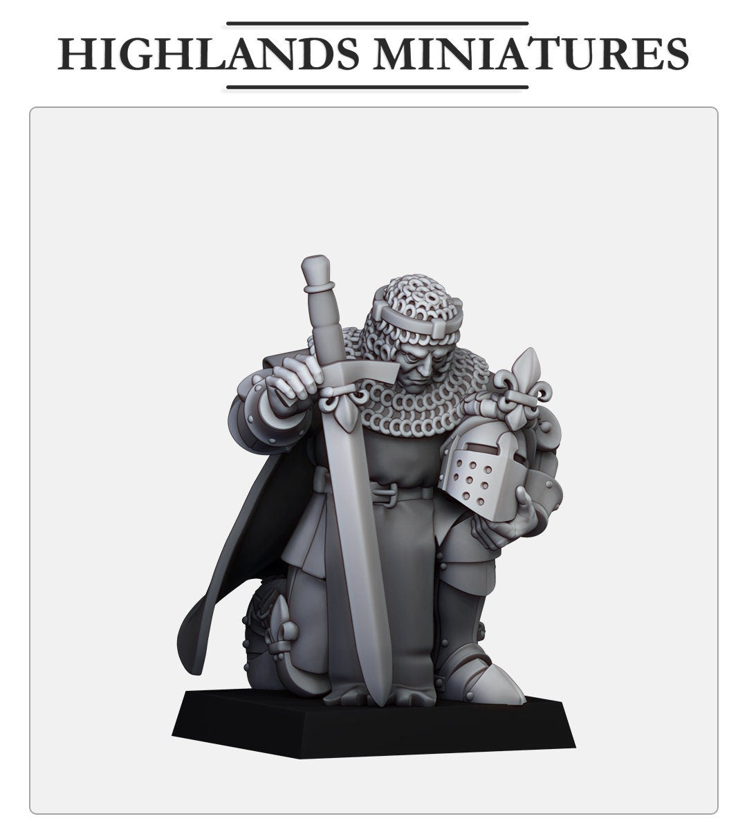 Praying Gallia Knight - Highlands Miniatures