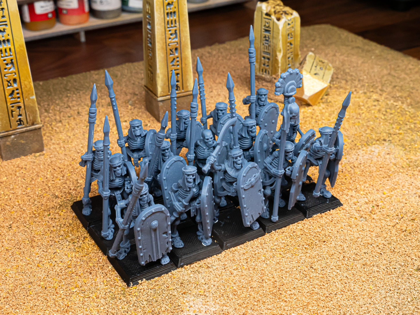 Ancient Skeletons with Spears - Highlands Miniatures