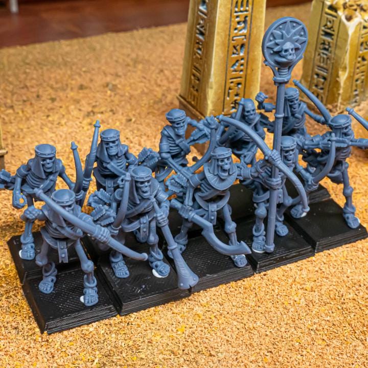 Ancient Skeletons with Bows - Highlands Miniatures