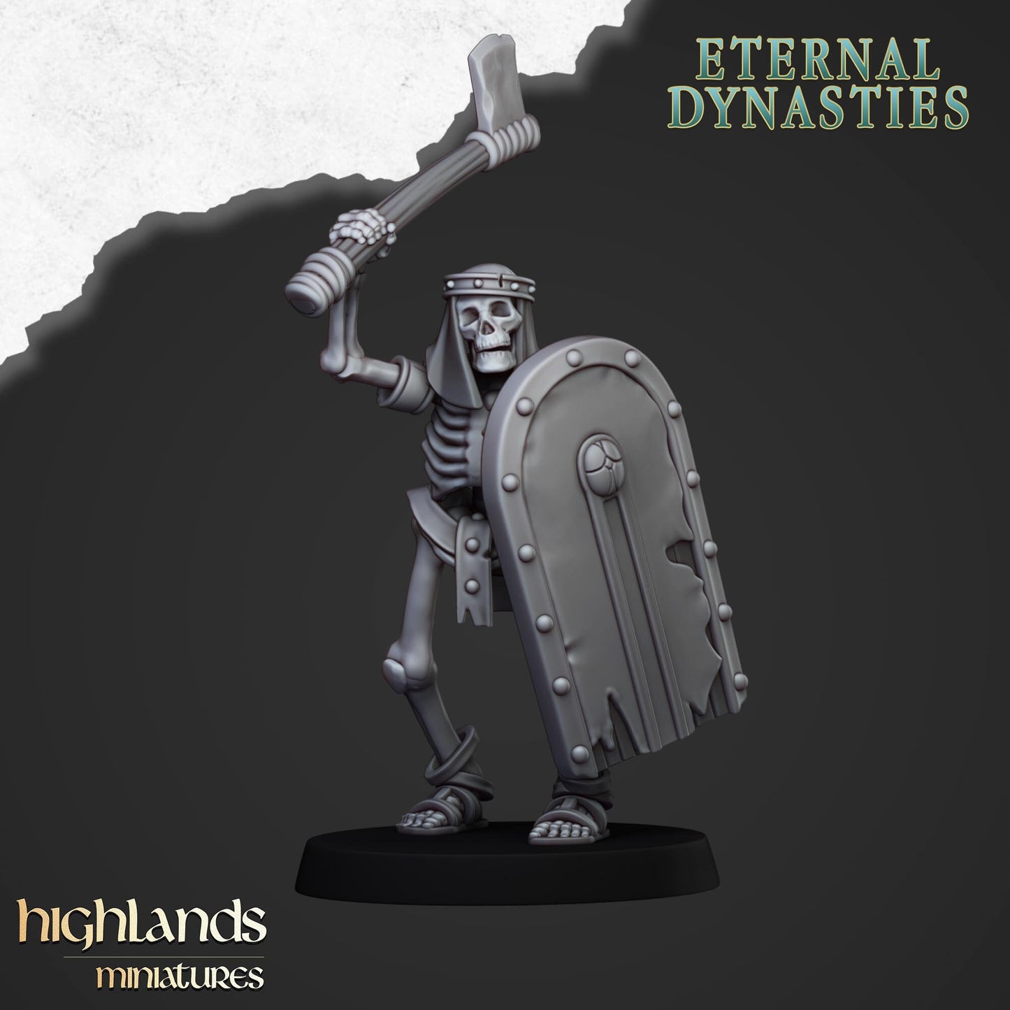 Ancient Skeletons with Hand Weapons - Highlands Miniatures