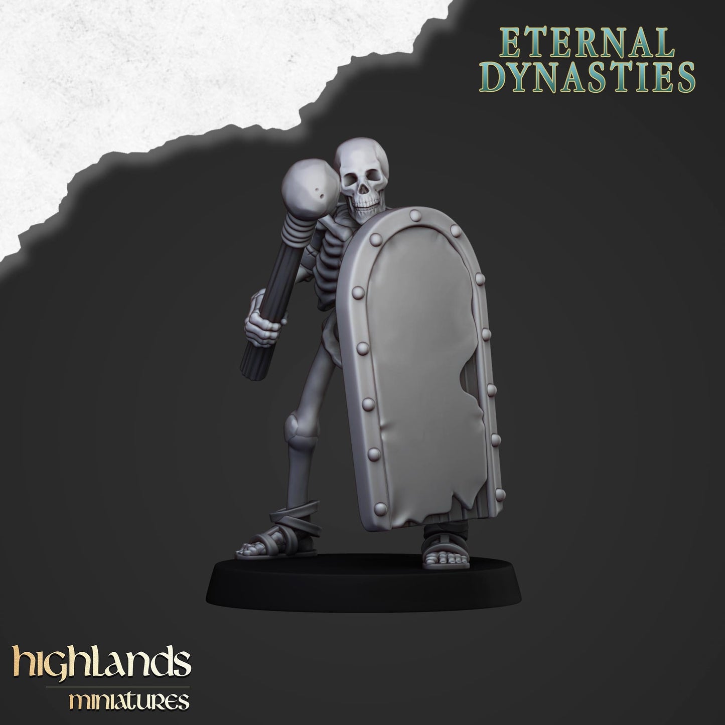 Ancient Skeletons with Hand Weapons - Highlands Miniatures