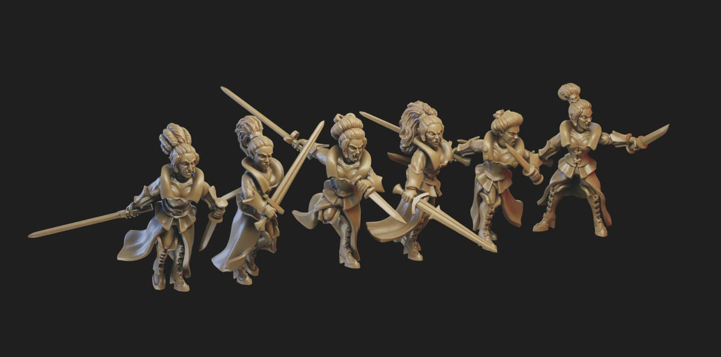 Modular Vampire Handmaidens - Ilhadiel Miniatures