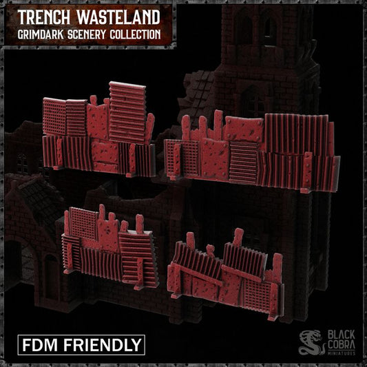 Trench Barricades Set - Black Cobra Miniatures