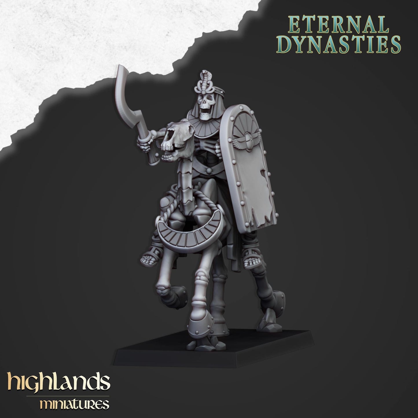 Ancient Skeletal Cavalry with Bows - Highlands Miniatures