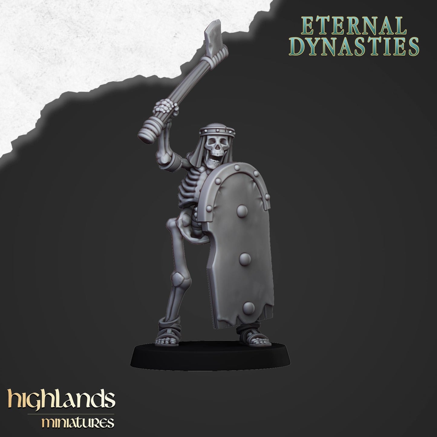 Ancient Skeletons with Hand Weapons - Highlands Miniatures