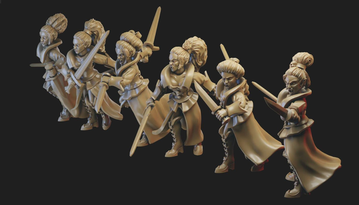 Modular Vampire Handmaidens - Ilhadiel Miniatures