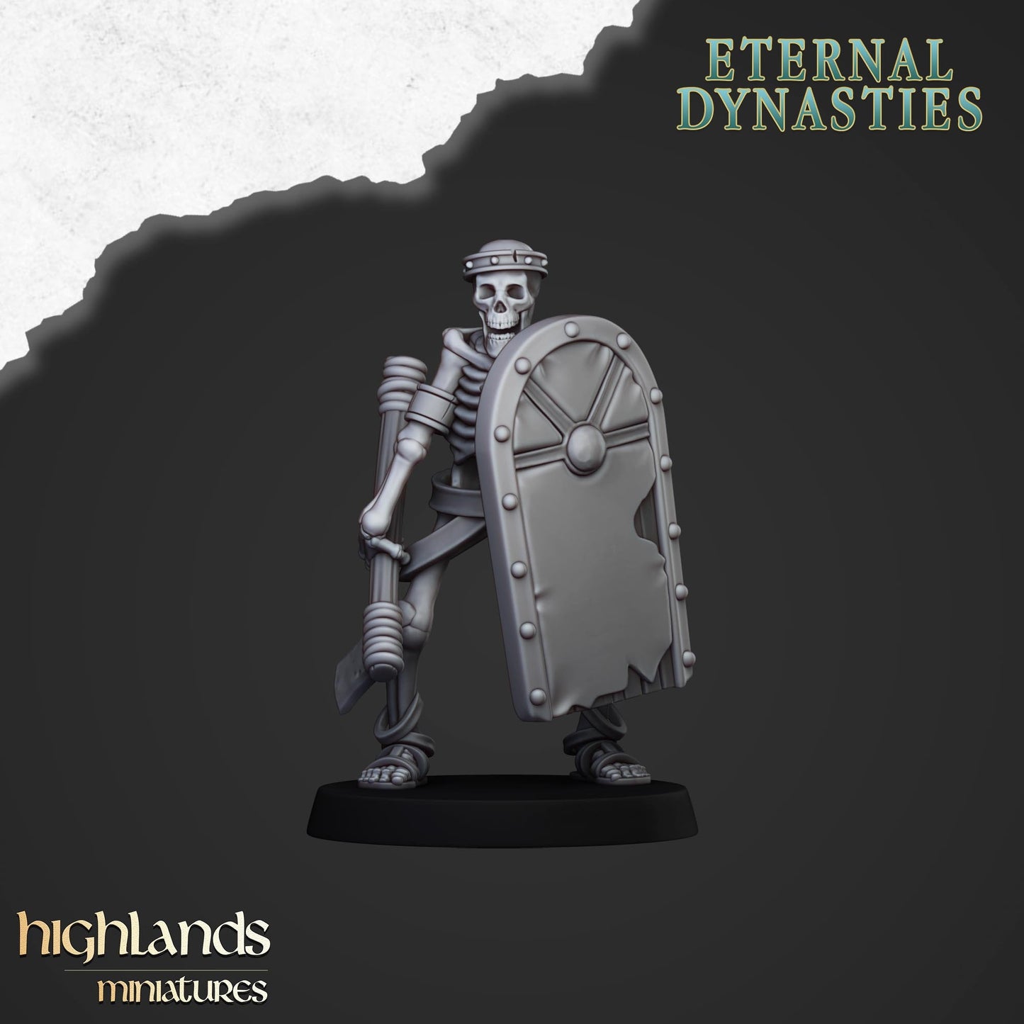 Ancient Skeletons with Hand Weapons - Highlands Miniatures