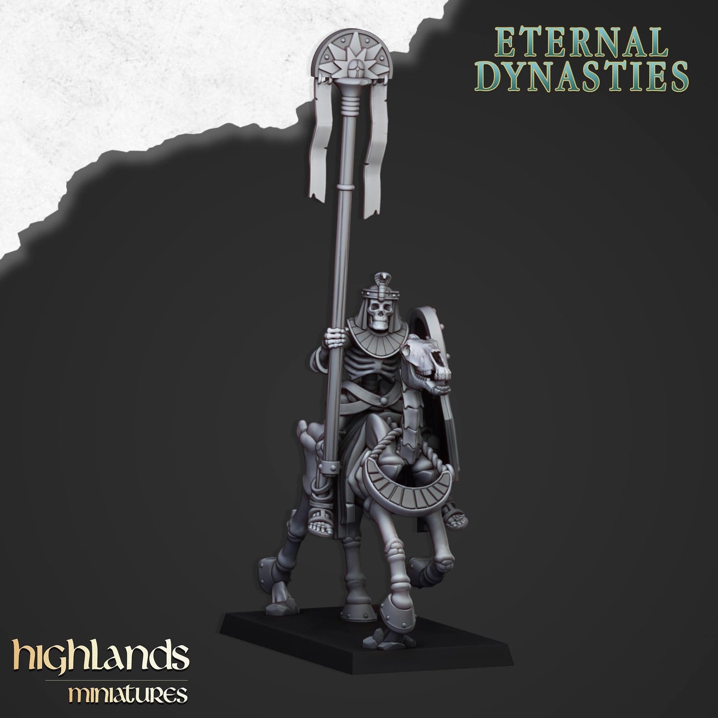 Ancient Skeletal Cavalry with Bows - Highlands Miniatures