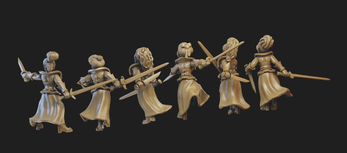 Modular Vampire Handmaidens - Ilhadiel Miniatures