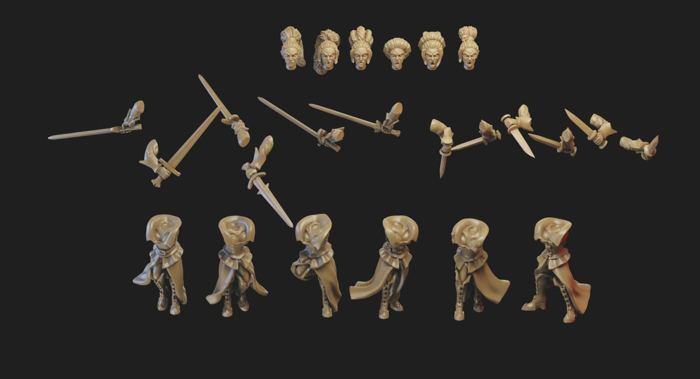Modular Vampire Handmaidens - Ilhadiel Miniatures