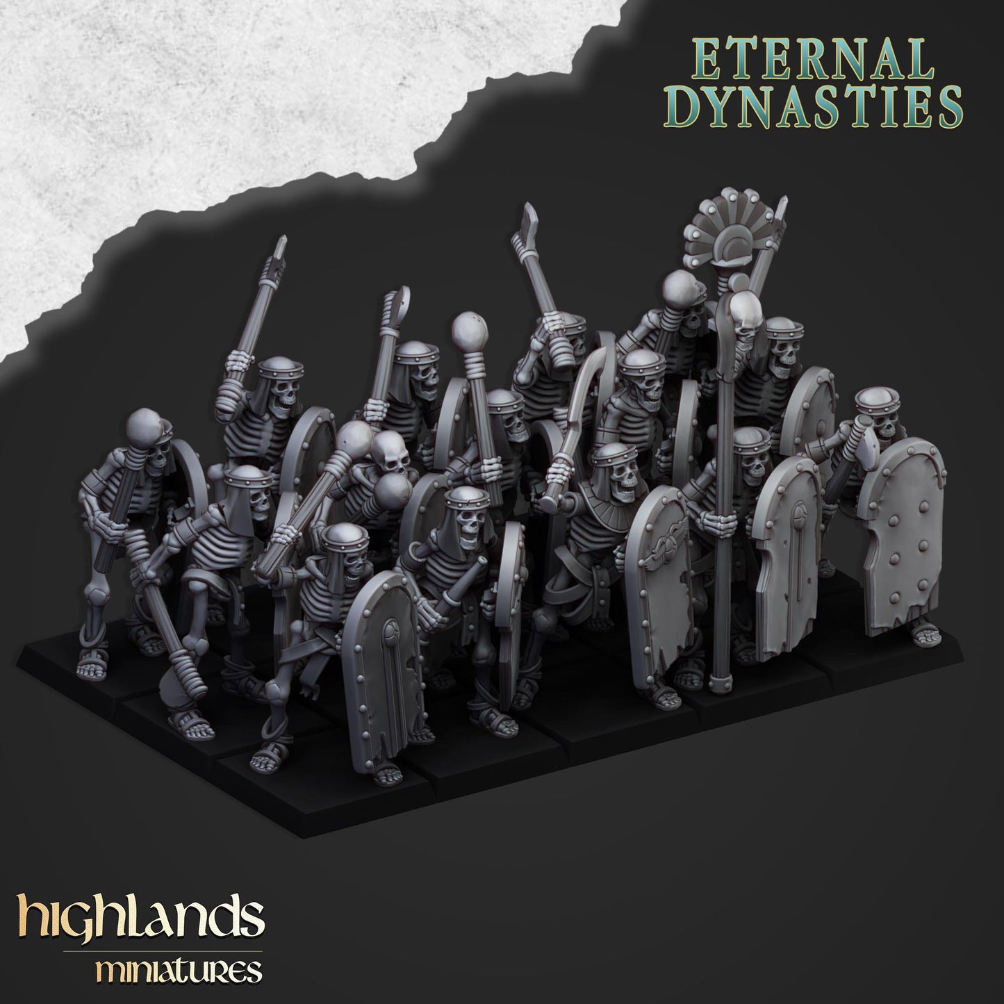Ancient Skeletons with Hand Weapons - Highlands Miniatures